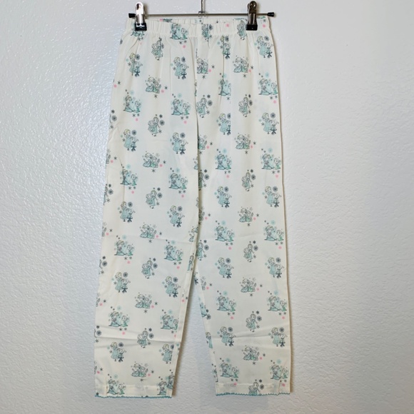 Disney Animators Collection Girls Frozen Pajama Set 7/8 NEW Top Bottom Cartoon - Picture 11 of 16